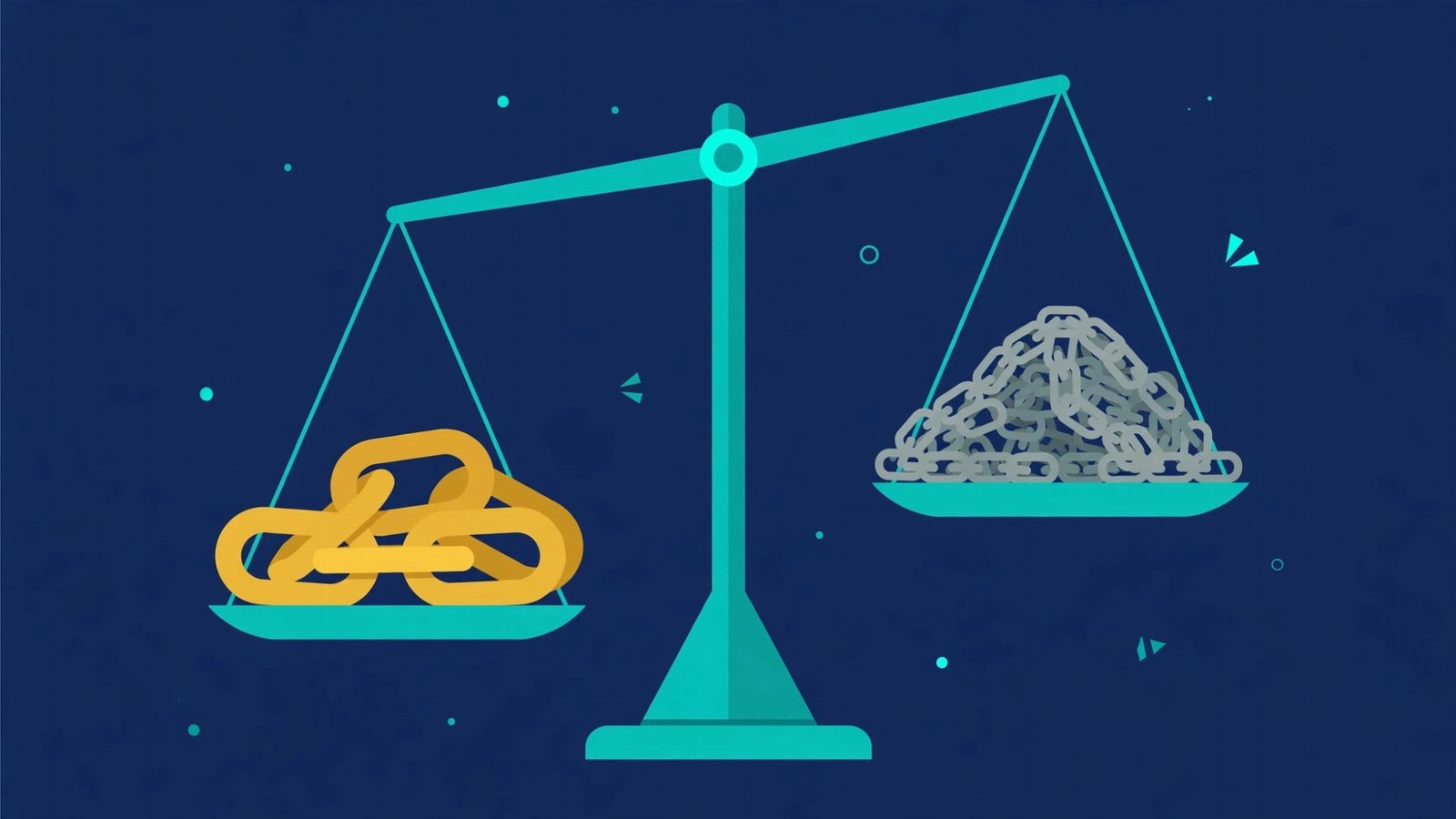 A few strong backlinks outweighing many weak ones